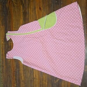 Mulberry Street Girls Pink Polka Dot Purse Dress Size 5